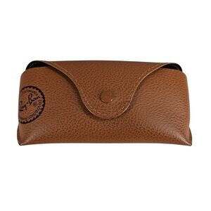 RAY-BAN BROWN LEATHER STYLE EYEGLASS / SUNGLASS CASE – CLASSIC VINTAGE FITS MOST